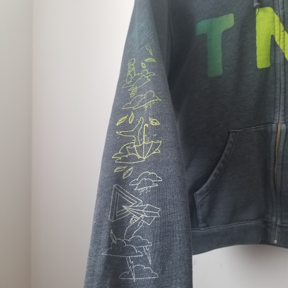 Tna aritzia unisex grey tna spellout zip up hoodie - Picture 7 of 10